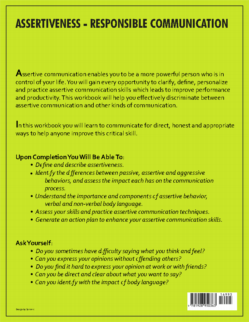 Assertiveness Back Cover