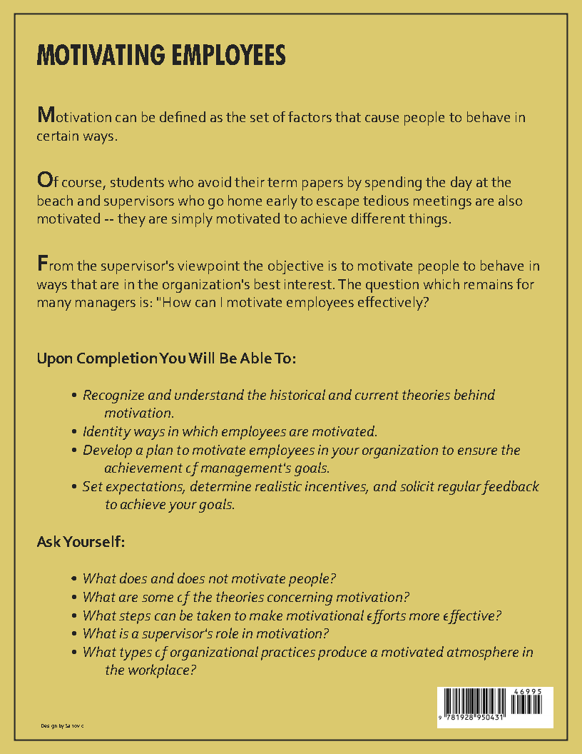 Motivation Back Cover