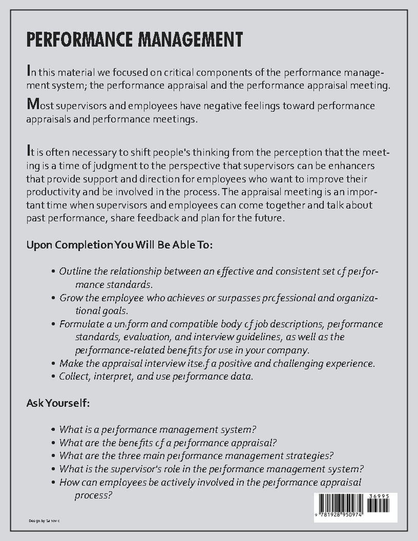 Performance Back Cover